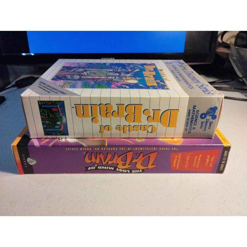 Sierra Castle of Dr Brain & Lost Mind Of Dr. Brain for Mac - Complete In Box